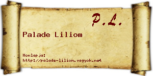 Palade Liliom névjegykártya